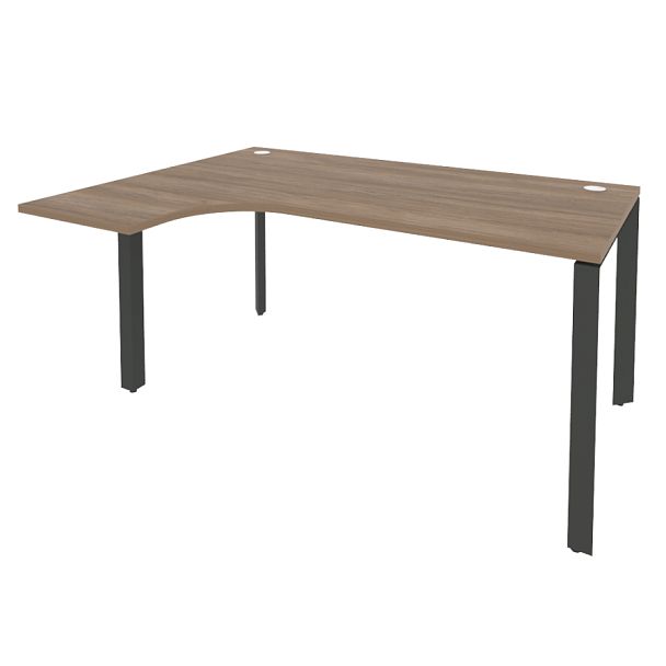 Onix Стол эргономичный левый на П-образном м/к O.MP-SA-4 (L) Дуб аризона/Антрацит металл 1580*1180*750 (800/460) - Вид 1