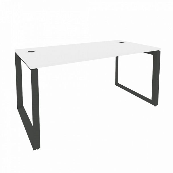 Стол рабочий руководителя на О-образном м/к "ONIX DIRECT LUX" M-O.MO-SRR-4.8 белый/антрацит - Вид 1