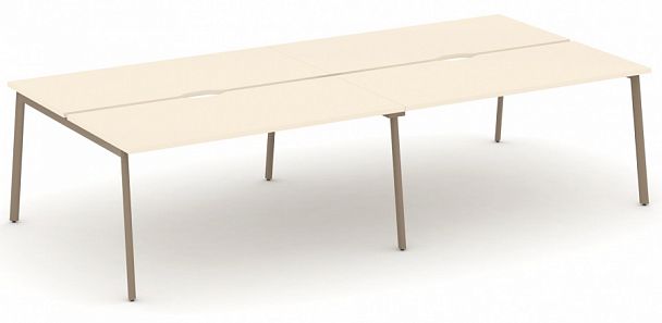 Рабочая станция на 4 места " ESTETICA" ES.D.RS-4.4-VP Сатин - Вид 1