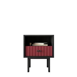 Тумбочка с нижним ящиком Emerson арт EM17/red/L - Фото предпросмотра