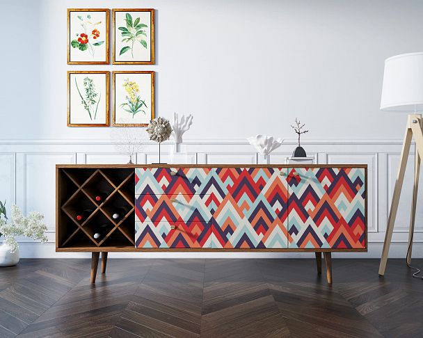 Комод "Berber" удлиненный с бутылочницей 2 принт - Вид 7