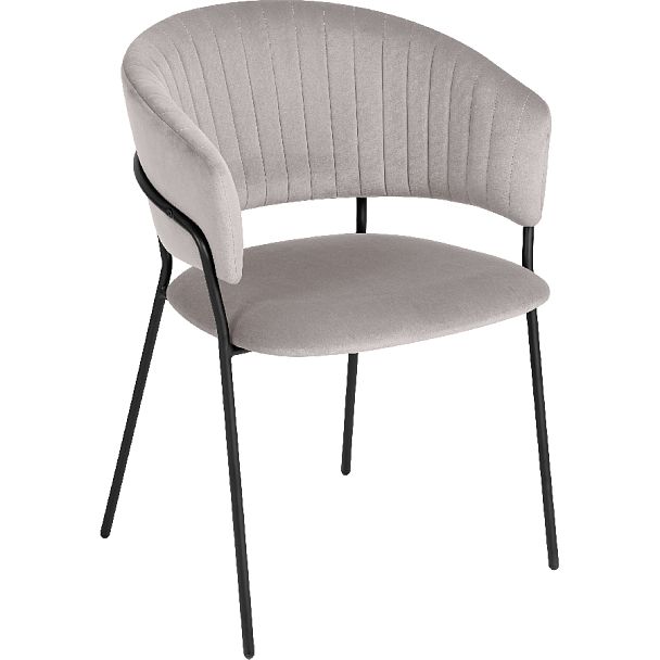 Стул кухонный Даксон светло-серый велюр/черный - Вид 3