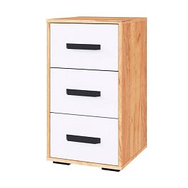 Модульная программа Квартет-13 Тумба с ящиками дуб крафт золотой/белый - Фото предпросмотра