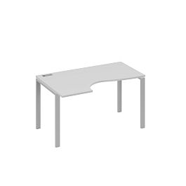 Стол эргономичный левый "Классика" на металлокаркасе UNO A4 А4 Б1 043 БП серый / металлокаркас серый - Фото предпросмотра