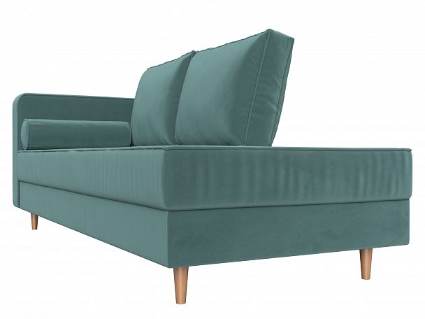 Кушетка Прайм левый (полностью Велюр бирюзовый) - Вид 3