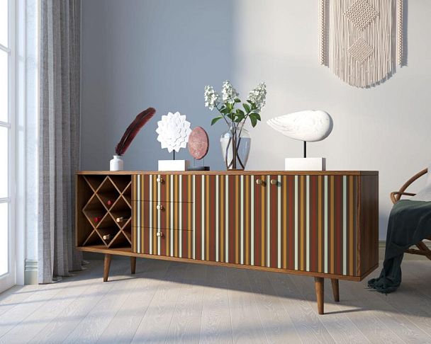 Комод Berber удлиненный с бутылочницей 20 принт арт BB15/Print_20 - Вид 3