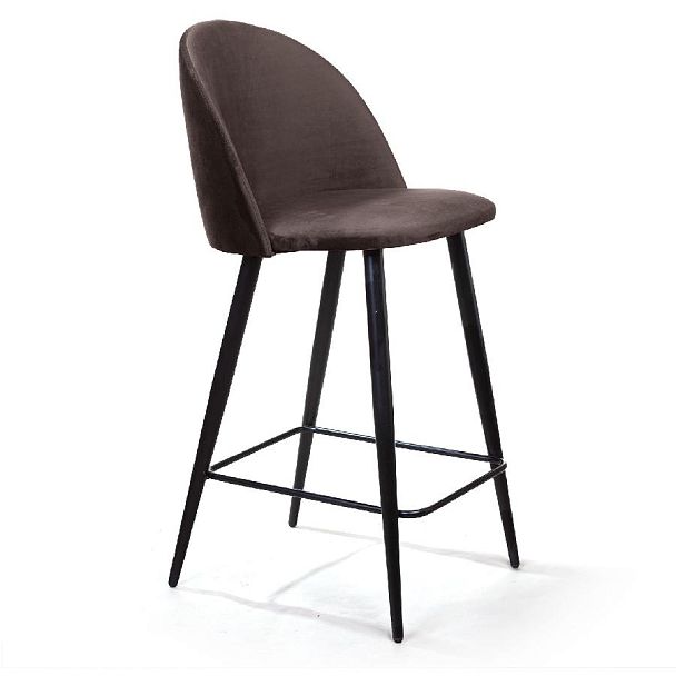 Стул полубарный Thomas, бархат антрацит 14 - Вид 3