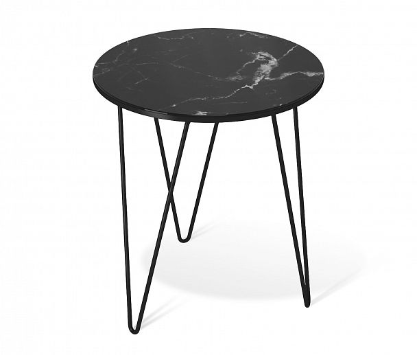 Столик кофейный Sheffilton SHT-CT27 черный муар/черный мрамор - Вид 2