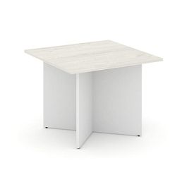 Стайл Проджект Стол переговорный квадрат. SN-D.SPRG-003 Дуб Наварра/Белый 980*980*750 - Фото предпросмотра