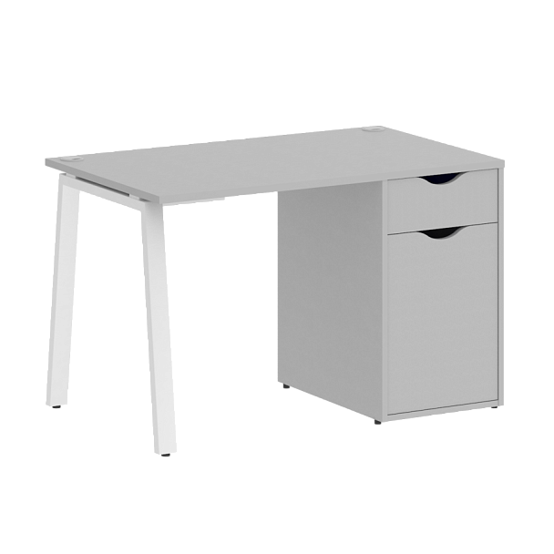 Home Office Стол письменный VR.SP-3-118.1.A Серый/Белый металл 1180*720*750 - Вид 1