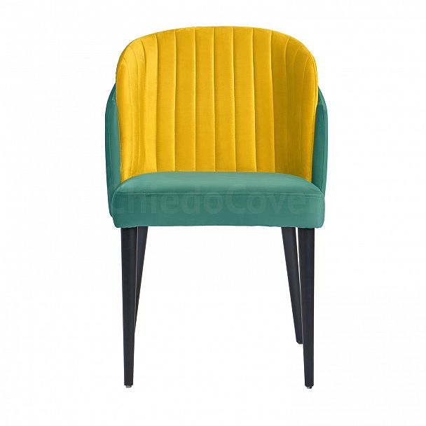 Полукресло Лилия, желто-бирюзовый - Вид 3