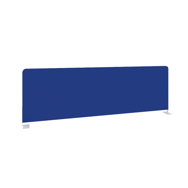 Metal System Экран тканевый боковой Б.ТЭКР-123 Синий/Белый металл 1235*390*22 - Вид 1