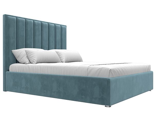 Интерьерная кровать Афродита 160 (полностью велюр бирюзовый) - Вид 3