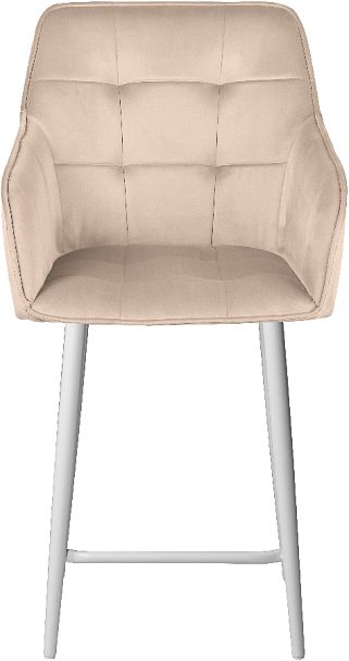 Полубарное поворотное кресло Мони К, Confetti cream/белый - Вид 3