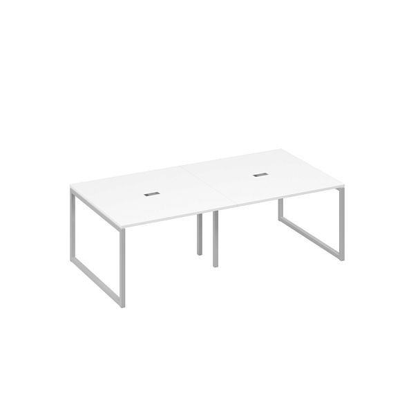 Стол 240 с каркасом QUATTRO переговорный A4 А4 Б4 131-2 БП белый премиум / металлокаркас серый - Вид 1