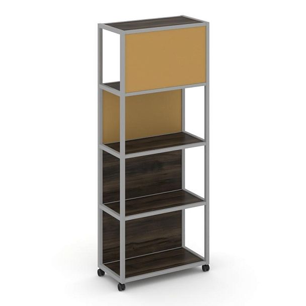 Shelf Mobile Стеллаж 5 уровней 1 секция VR.LT-STK-504.12 Дуб Мали/Металл Серый/W-31 1200*400*2000 - Вид 3