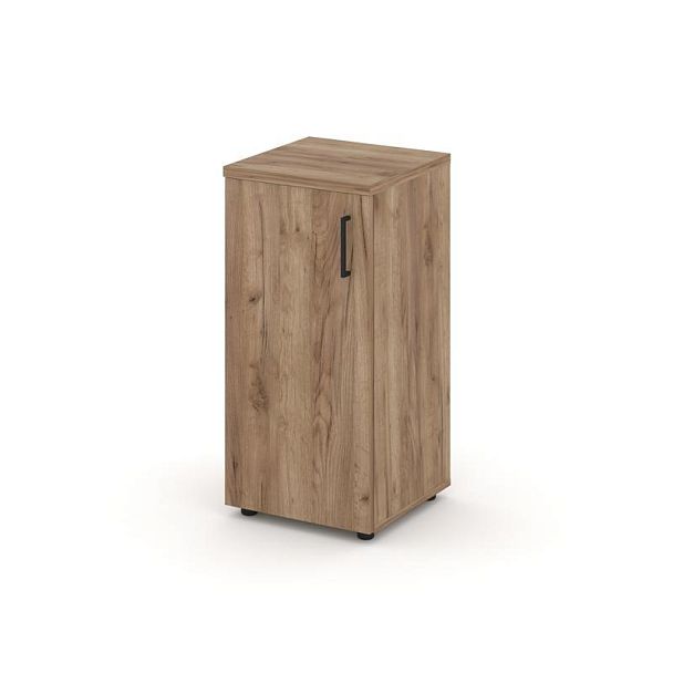 Стайл Проджект Шкаф низкий узкий SN.STU-301(L) Дуб Табак/Черный Ручки 400*400*833 - Вид 1