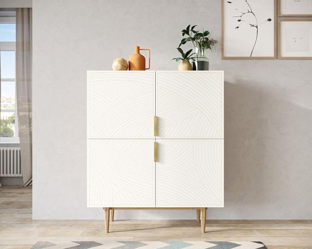 Большой комод с четырьмя дверками Line LN03/GR1/beige - Вид 5