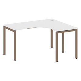 Metal System Quattro Стол криволинейный правый на П-образном м/к 40БП.СА-3 (R) Белый/Мокко металл 1400*1200*750 - Фото предпросмотра