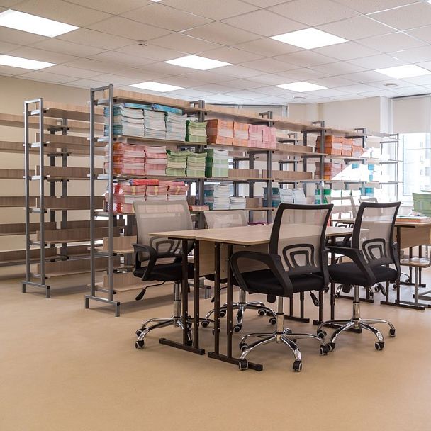 Стеллаж на металлокаркасе двухсторонний - Вид 2