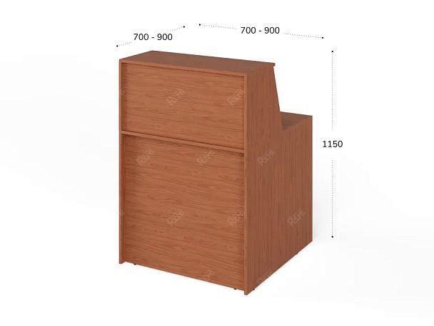 ЛАЙТ / LIGHT RLG065-7x7 Блок ресепшн 70x70x125 Орех Итальянский - Вид 3