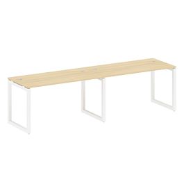 Metal System Quattro Р. ст. на 2 раб. места на О-образном м/к 50БО.СМ-2.3 Акация/Белый металл 2800*720*750 - Фото предпросмотра