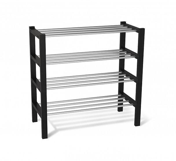 Полка для обуви Sheffilton Альберо SHT-SR9 венге/алюм.металлик - Вид 4