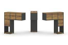 Concept Надставка низкая CN.DNN-002 Сандал Янтарный/Антрацит/Металл Антрацит 1099*365*1130 - Фото предпросмотра