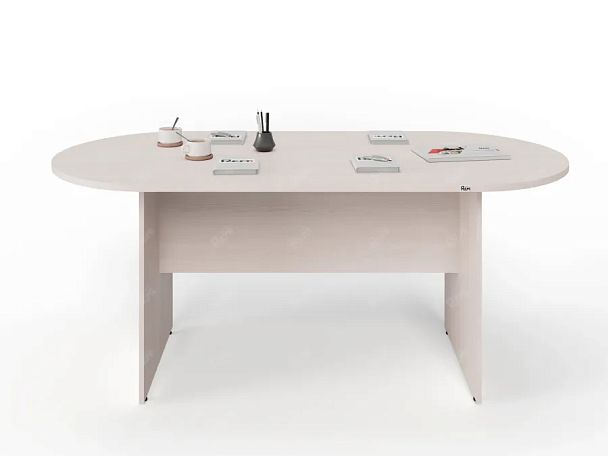 UNITY PКС-09/18 ДУБ МОЛОЧНЫЙ Конференц стол овальный Универсальный 1800х900х750 - Вид 1