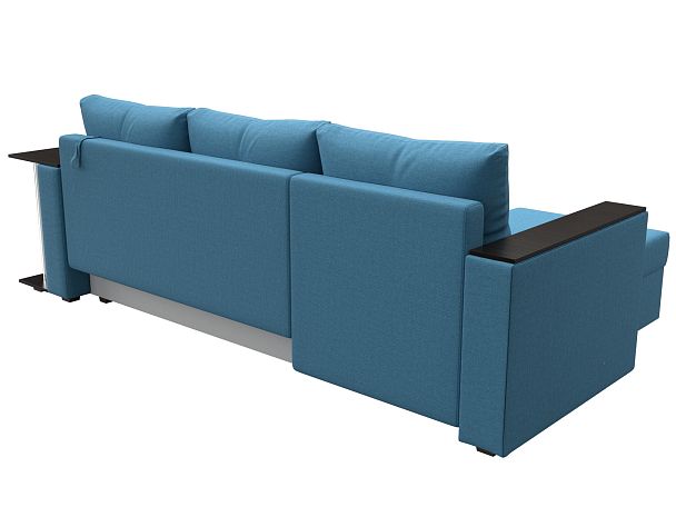 Диван угловой Атланта Лайт левый угол Рогожка голубой - Вид 5