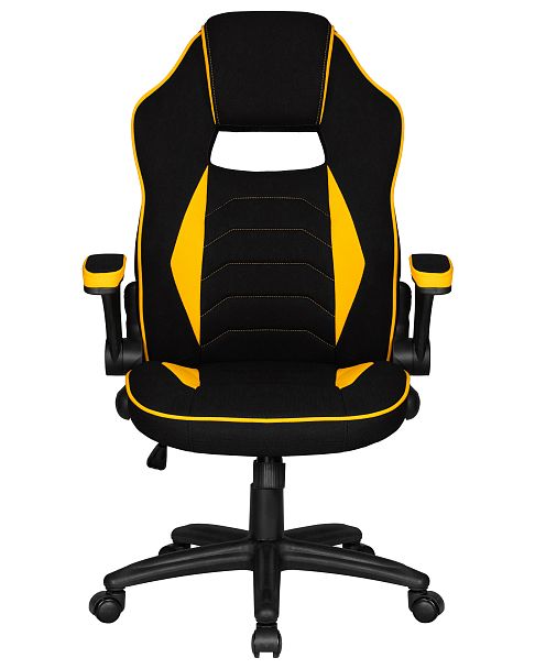 Кресло игровое DOBRIN RICK (черно-желтая ткань) - Вид 6