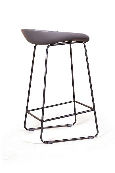 Стул полубарный Leo пластик серый - Вид 12