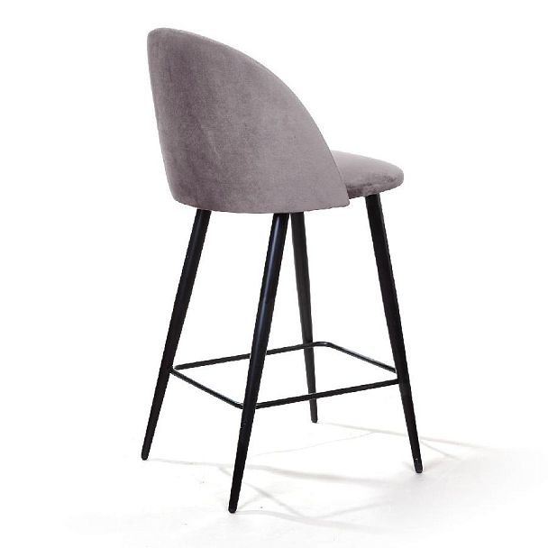 Стул полубарный Thomas, бархат светло-серый 26 - Вид 6