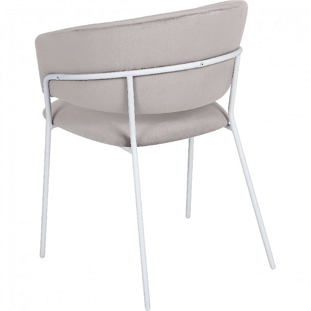 Стул кухонный Даксон светло-серый велюр/белый - Вид 5