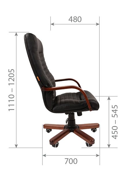 Кресло CHAIRMAN 480WD, экокожа, бежевый - Вид 6