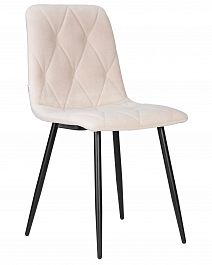 Стул обеденный DOBRIN CHILLY ROMBO (Бежевый Simple 44, основание черный) - Фото предпросмотра