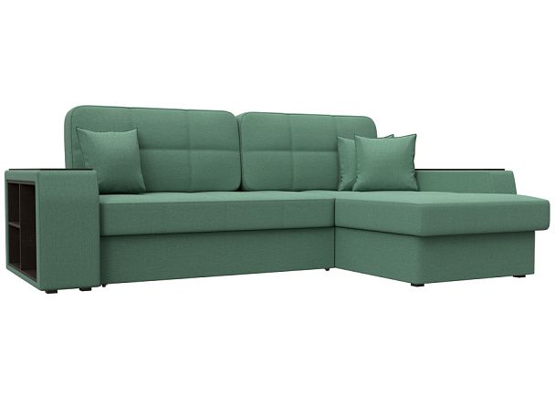 Диван угловой Брюссель правый угол Рогожка зеленый - Вид 1