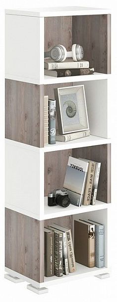 Стеллаж-колонка Домино СБ-15/4 Белый/Нельсон - Вид 2