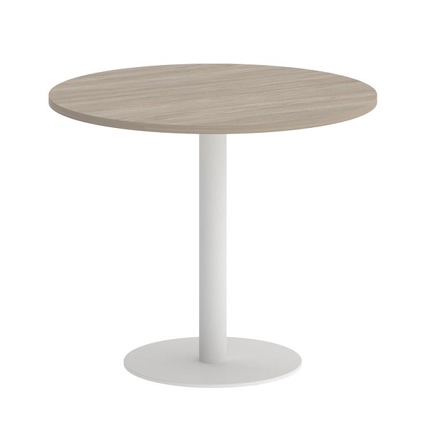 Home Office Стол круглый VR.SP-5-90.1 Дуб аттик/Белый металл 900*900*753 - Вид 1