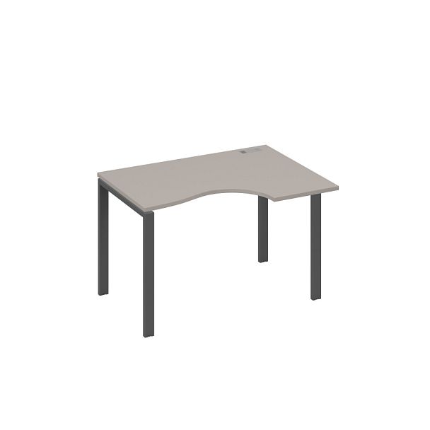 Стол эргономичный правый "Классика" на металлокаркасе UNO A4 А4 Б1 042 БП мокко премиум / металлокаркас антрацит - Вид 1
