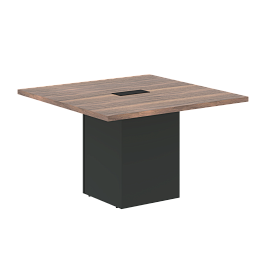 Стол центральный VRCCT 1212 Американский орех/Яшма черный 1200х1200х750 VELION VENEER - Фото предпросмотра