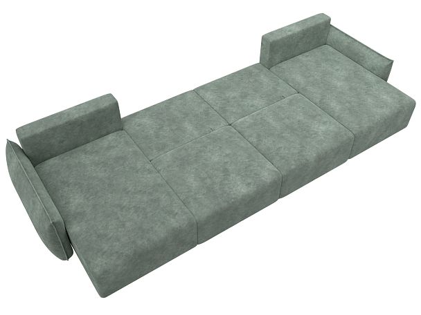 Диван П-образный Лига-051 НПБ Лонг Велюр зеленый - Вид 9