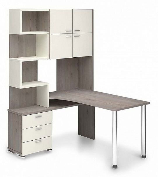 Стол компьютерный Домино нельсон СР-500М140 Белый/Нельсон левый - Вид 1