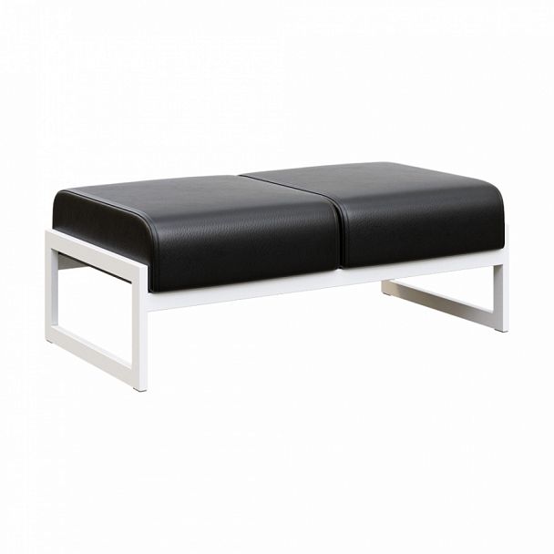 Банкетка двухместная "MODULE" MD.B2 Белый+черный - Вид 1