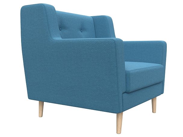 Кресло Брайтон Рогожка голубой - Вид 3