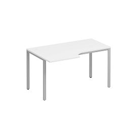 Стол эргономичный левый на металлокаркасе МП2 Формула МП2 К 195 белый премиум / серый - Фото предпросмотра