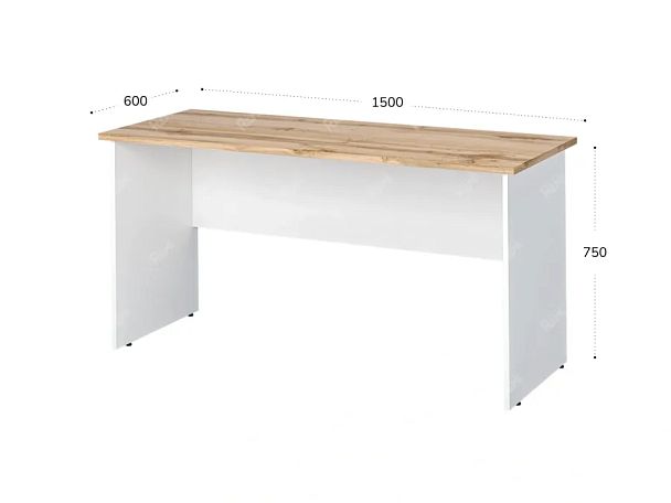 TANDEM RTD020-150-V Стол прямоугольный ун-й 1500х600х750 Вотан/Белый - Вид 2