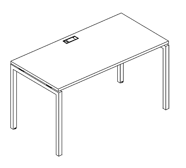 Стол письменный на металлокаркасе DUE A4 А4 Б2 003 БП венге / металлокаркас серый - Вид 3