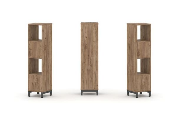 Стайл Проджект Набор стеллажа 1 сторон., 4 яр. SN.NS-411 Дуб Табак/Металл Антрацит 387*400*1615 - Вид 1