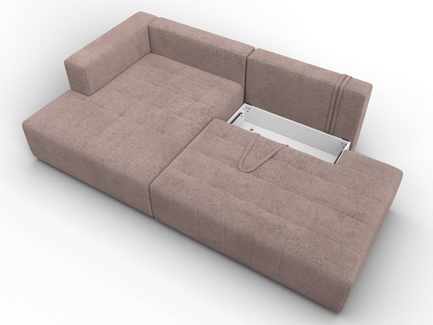 Диван угловой Лига-103 НПБ угол левый Велюр бежевый - Вид 7